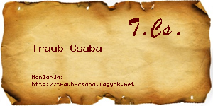 Traub Csaba névjegykártya